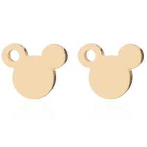 Mickey Mouse⭐Disney⭐ Black or Gold Stainless Steel Stud Earrings